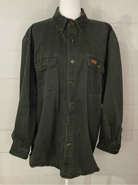 Carhartt Dark Gray Button-Front Work Shirt